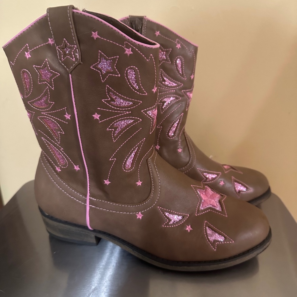 Wonder Nation Classic Western Cowboy Boot (Little Girls & Big Girls)